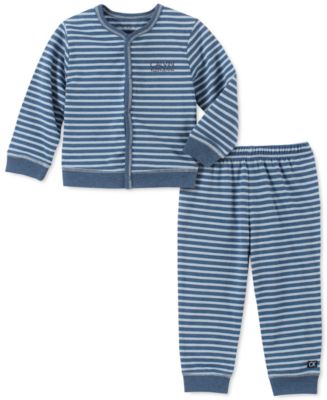 First Impressions Baby Boys 2 Pc Striped Necktie Top Jogger Pants Set Gray Size 3 6mos