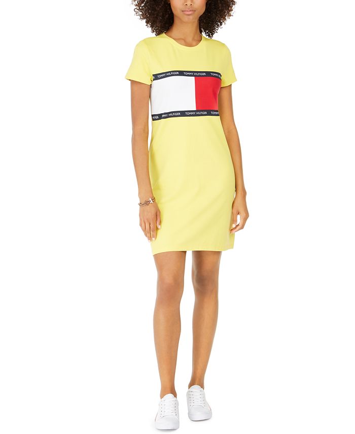 Tommy Hilfiger Signature-Graphic T-Shirt Dress, Created for Macy's - Macy's