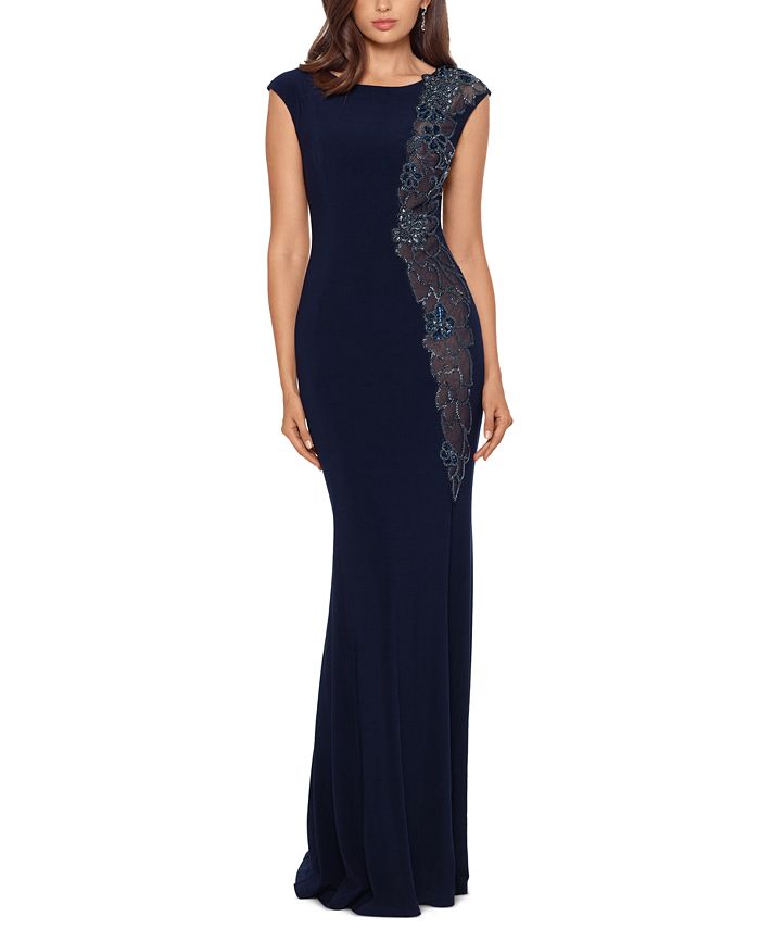 xscape applique gown