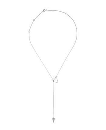 ADORNIA - Heart Arrow Lariat Necklace