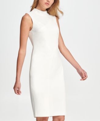 white sheath dress