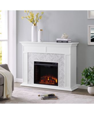 Anika Marble Tiled Electric Fireplace