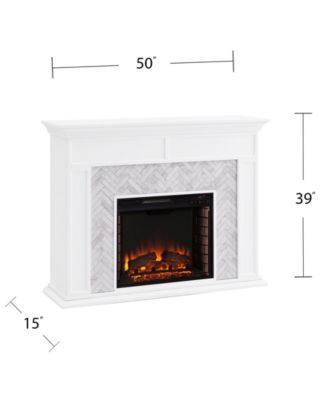 Anika Marble Tiled Electric Fireplace