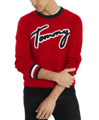 tommy red jumper