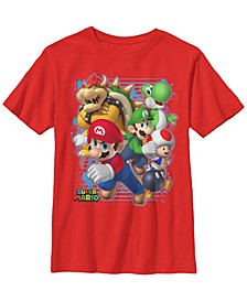 Nintendo Big Boy's Super Mario Luigi Bowser Paint Short Sleeve T-Shirt