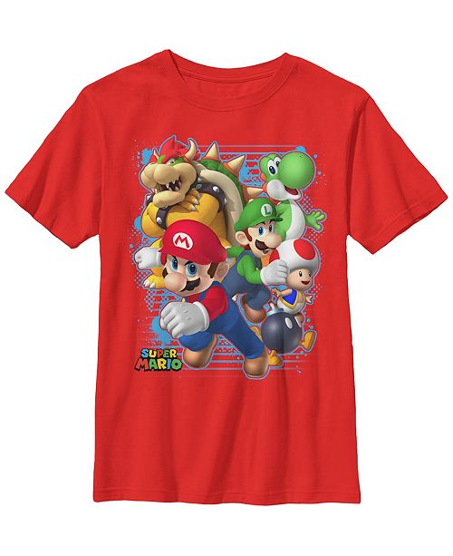 Fifth Sun Nintendo Big Boy S Super Mario Luigi Bowser Paint Short Sleeve T Shirt Reviews Shirts Tops Kids Macy S