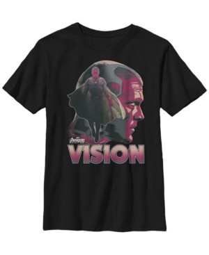 Fifth Sun Marvel Big Boys Infinity War Vision Big Head Profile Short Sleeve T-Shirt
