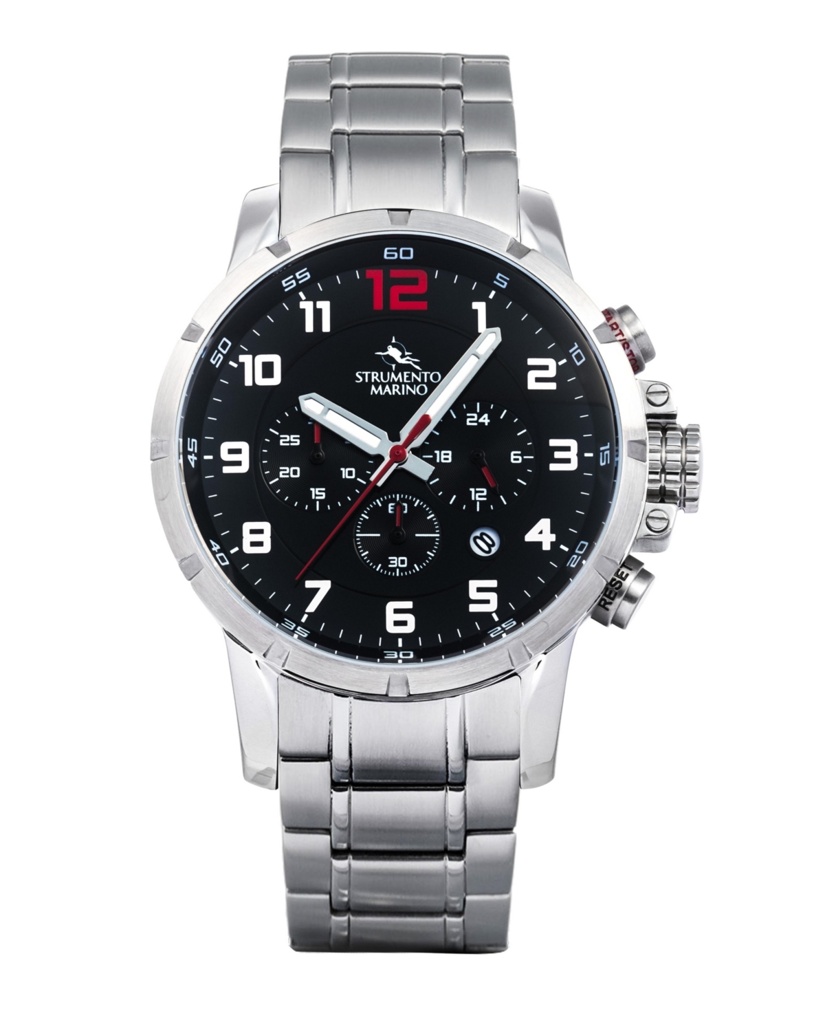 Strumento Marino Men's Summertime Stainless Steel Performance Timepiece Watch 46mm In Silver