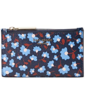 kate spade blue floral wallet