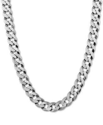 Macy's - Flat Curb Link 24" Chain Necklace in Sterling Silver