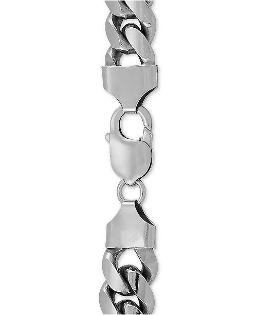 Macy's Cuban Link 26" Chain Necklace in Sterling Silver & Reviews