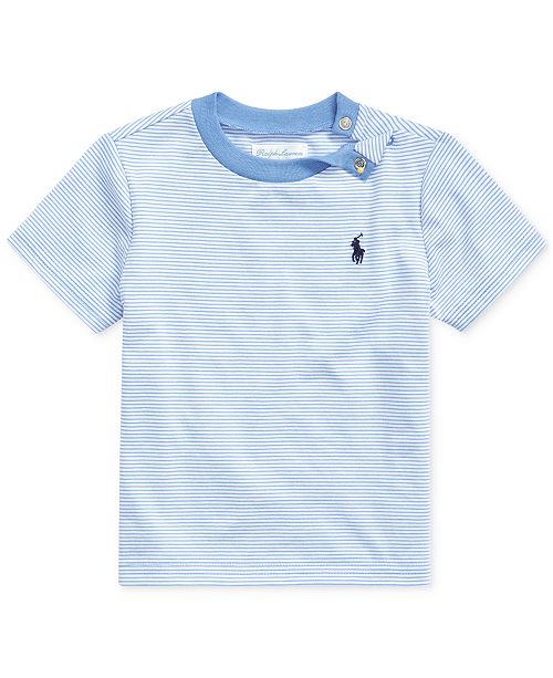 Polo Ralph Lauren Baby Boys Striped Cotton Blend T Shirt