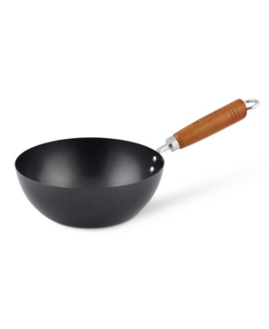 Ken Hom Nonstick 7.75  Carbon Steel Classic Wok Cooking Pan  Black