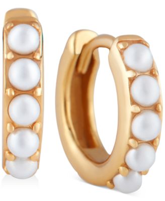 Olivia Burton - Imitation Pearl Huggie Hoop Earrings