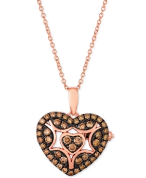 image of Le Vian Chocolatier Chocolate Diamond Heart 18