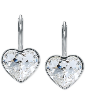 image of Swarovski Crystal Bella Heart Drop Earrings