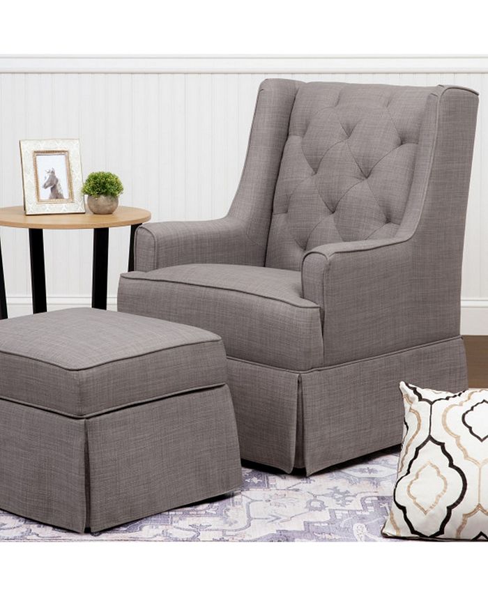 Million Dollar Baby Classic Sadie Swivel Glider With Storage Ottoman Macy's