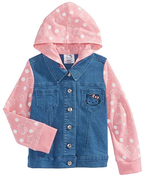 Hello Kitty Little Girls Hooded Denim Jacket & Reviews Coats