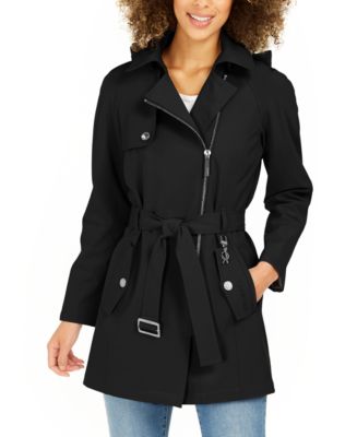 Anne klein shop hooded raincoat