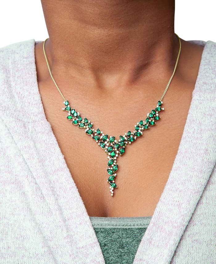 Macy's jewelry emerald necklaces clearance