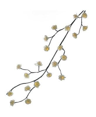 Kurt Adler - 6-Foot Green Garland with 48 Warm White Rose Lights