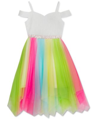 rainbow little girl dress