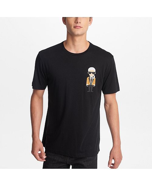 Karl Lagerfeld Paris Men S Crew Neck T Shirt With Karl Character In