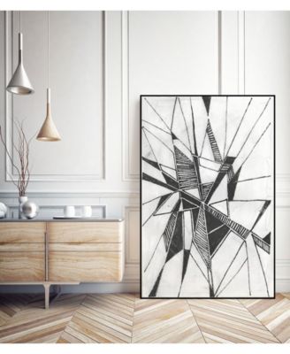 Giant Art 40" x 30" Symbol Imprint II Art Block Framed Canvas