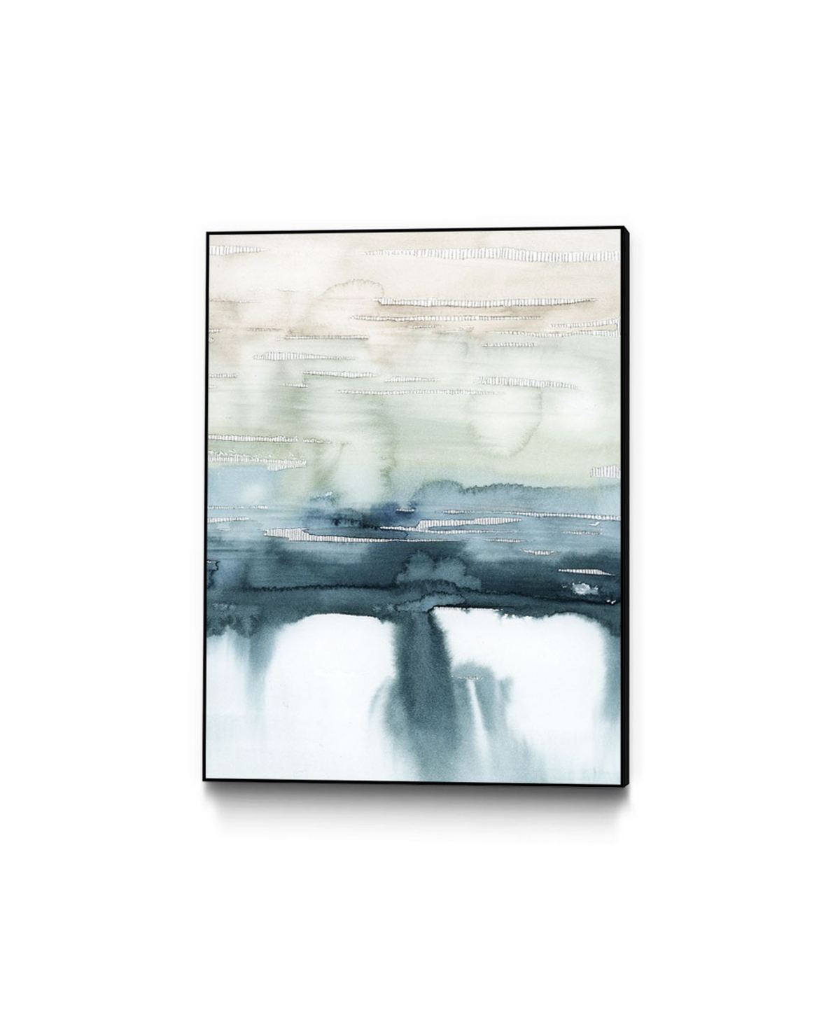 Giant Art 20 x 16 Organic Cascade Ii Art Block Framed Canvas