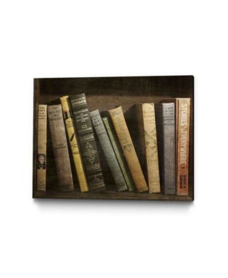 14" x 11" Vintage Like Book Collection II Museum Mounted Canvas Print