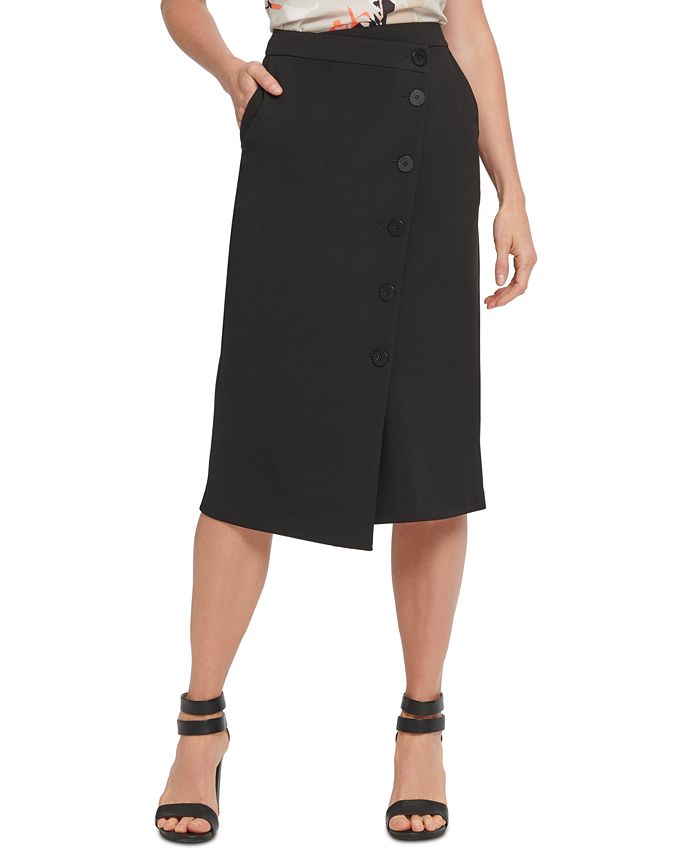 DKNY Button-Front Pencil Skirt - Macy's