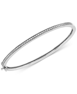 Forever Grown Diamonds - Lab-Created Diamond Bangle Bracelet (1/2 ct. t.w.) in Sterling Silver