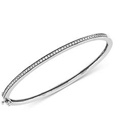 Lab Created Diamond Bangle Bracelet (1/2 ct. t.w.) in Sterling Silver