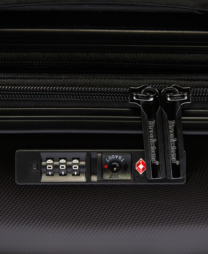 Brookstone Brett 21" Hardside CarryOn Luggage with Charging Port Macy's