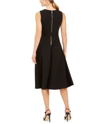 anne klein seersucker fit & flare dress