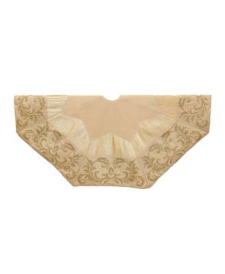 Kurt Adler - 50-inch Gold and Ivory Sequin Tree skirt
