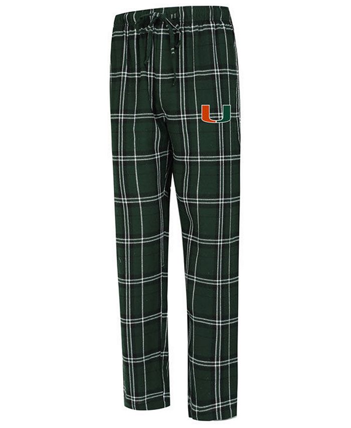 Concepts Sport Men's Miami Hurricanes Hillstone Flannel Pajama Pants