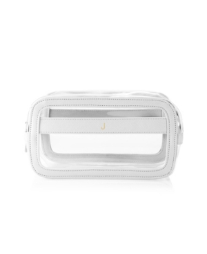 Cathy's Concepts Personalized Large Vegan Leather Travel Cosmetic Case