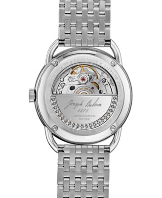 LIMTIED EDITION Men's Swiss Automatic Joseph Bulova Stainless Steel Bracelet Watch 38.5mm