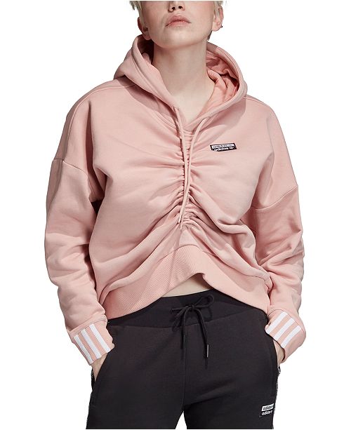 Adidas Women S Cotton Ruched Hoodie Reviews Women Macy S