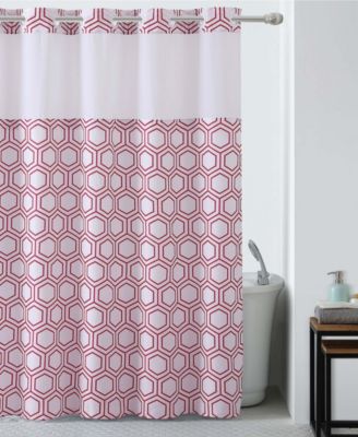 Hookless - Metro Hex Shower Curtain with Peva Liner