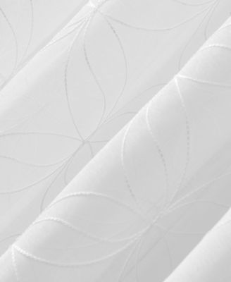 Tamaryn Embroidered Trellis Sheer Rod Pocket Curtain Panel