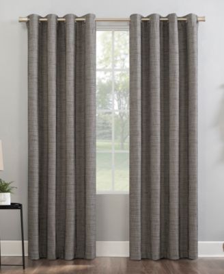 Kline Burlap Weave Thermal Extreme 100% Blackout Grommet Curtain Panel