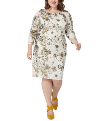 gold metallic dress plus size