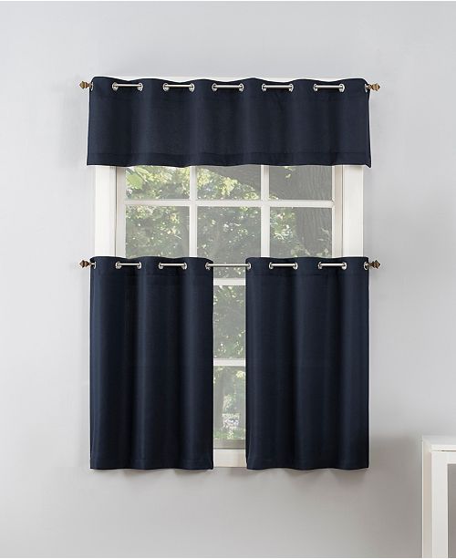 No. 918 Dylan 54" x 36" Textured Valance and Tiers Set ...