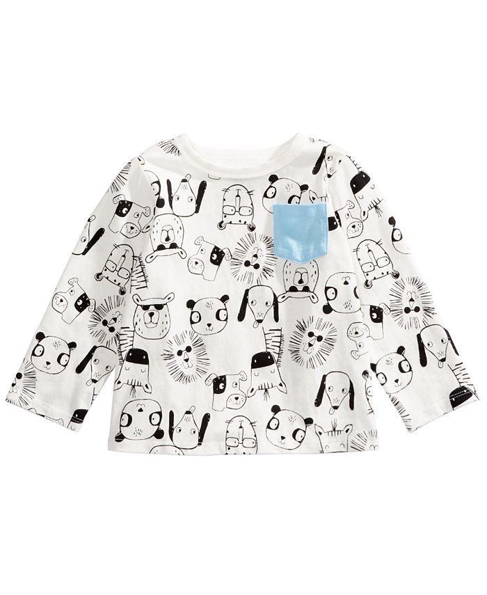 First Impressions Baby Boys AnimalPrint Cotton TShirt, Created for
