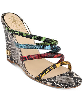 GUESS Women's Frany Wedge Sandals - Macy's