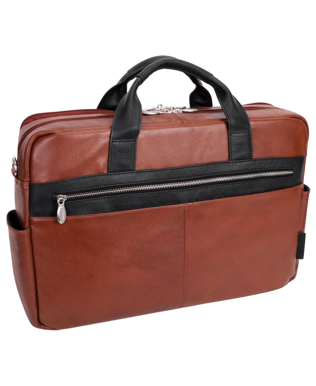 Southport 17" Dual-Compartment Laptop Tablet Briefcase - Brown