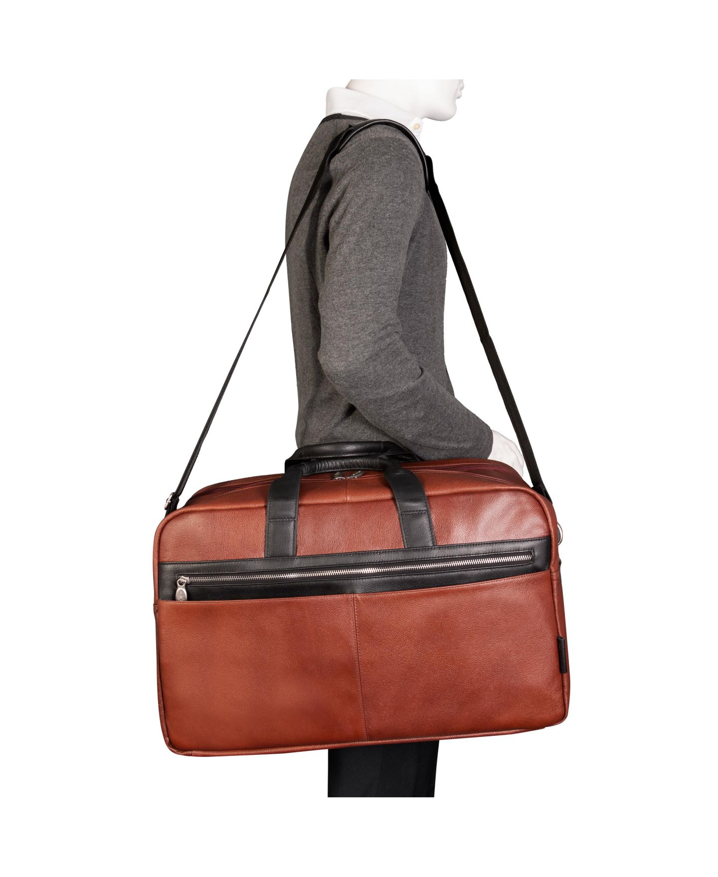 Сумка McKlein Wellington 21" Dual-Compartment Laptop Tablet Duffel, цвет: Чёрный — фото 18