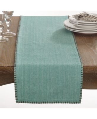 Celena Collection Whip Stitched Design Cotton Table Runner